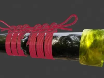 Ornamental Samurai Sword 3D model