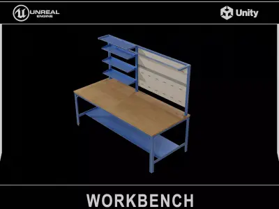 Workbench Low-poly 3D model