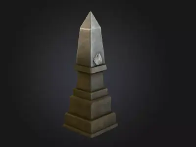 Obelisk of Time Low-poly 3D model