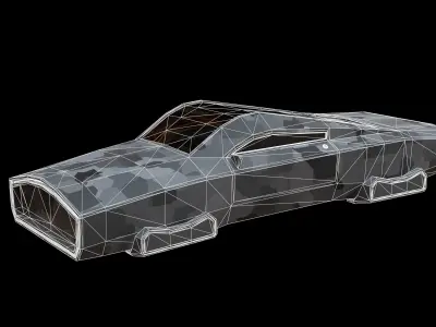 Low Poly Sci-Fi Car Free 3D model