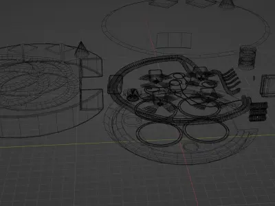 Drone sci-fi spaceship 3D model