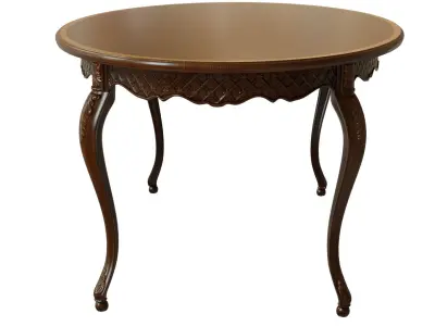 Classic table with carvings 1800  3D model