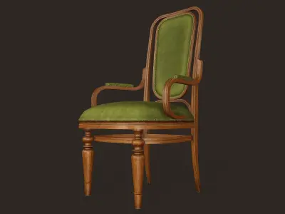 Antique Chair - PBR Game Ready Low-poly 3D model purchase