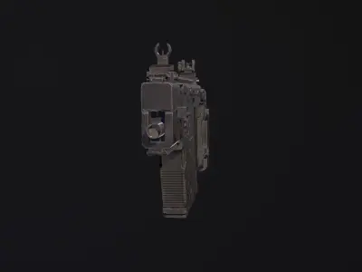 Weapon - Gun - SMG - Vector Low-poly 3D model