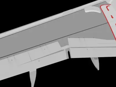 Airbus a320 cabin and cockpit 3D model
