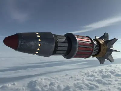 Scifi rocket Free Free low-poly 3D model