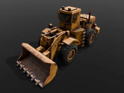 Tractor 3D Model  Low-poly 3D model