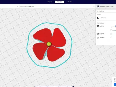 Propeller Ship 4 blade 3D print model