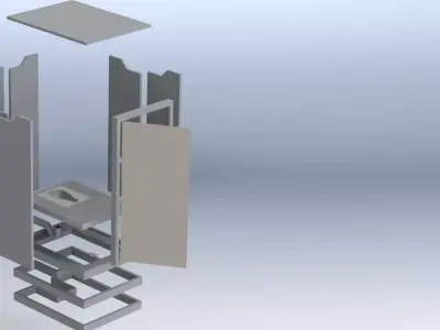 Rural Easy to Assemble Lavatory  Free 3D model