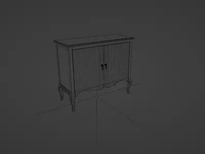 Amalfi Curved Cabinet from ARHAUS 3D model
