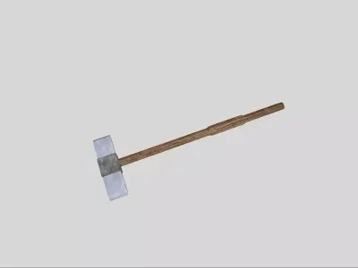 low poly war hammer Low-poly 3D model