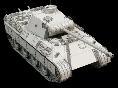 Panther Ausf D - Base Mesh 3D model