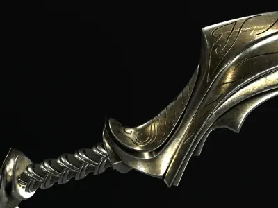 Fantasy Bow Low-poly 3D model