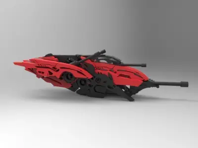 SpaceShip GB-01 Low-poly 3D model