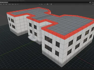 Hospital Building Sample Free low-poly 3D model