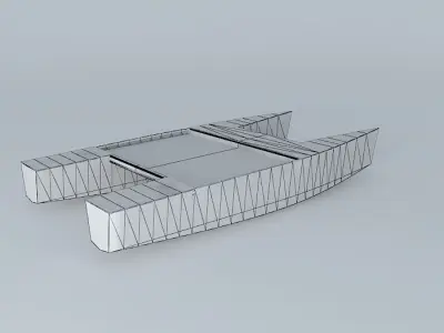 Booby 5500 catamaran 3D model