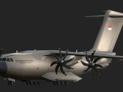 Military Airbus A400M 3D model