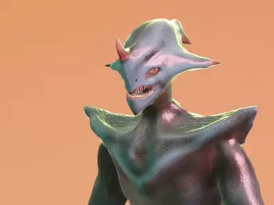 Alien monster Fohorn 3D model