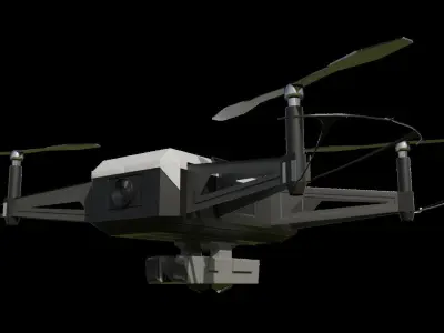 sci fi drone spaceship 3D model