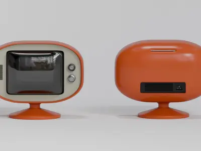 Retro TV Old Style Television 3D Model Low-poly 3D model