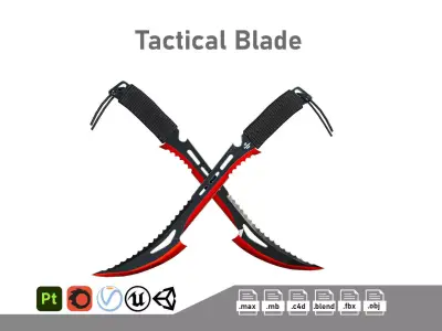 Snake Eye Tactical Fantasy Sword Low-poly 3D model