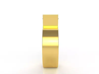 Round Solitaire Mens Ring 3D print model