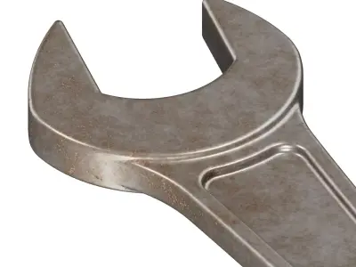 Rusty Iron Spanner 3D model
