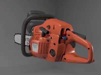 Chainsaw Husqvarna 455 Low-poly 3D model