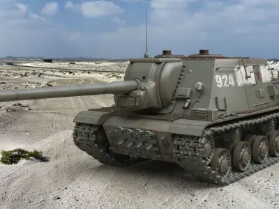 Tank ISU 122  Corona 3D model
