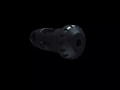 Muzzle brake system industrial design part 3D model