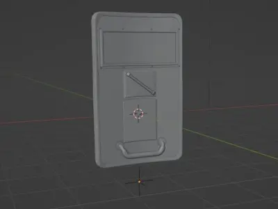 Ballistic shield Low-poly 3D model