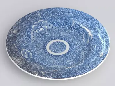 Antique and vintage plate v3 3D model