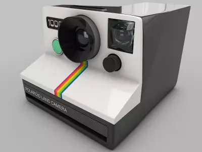 Vintage Polaroid Camera 3D model
