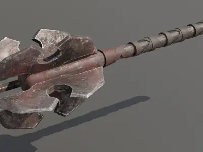 Orc Mace Low-poly 3D model