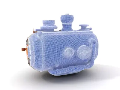 Steampunk Boiler Model Pack Low-poly 3D model