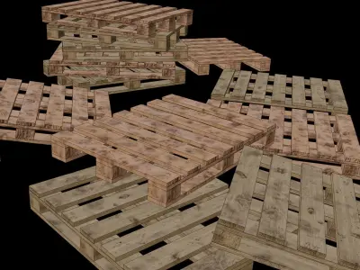 wooden pallet Free low-poly 3D model buy