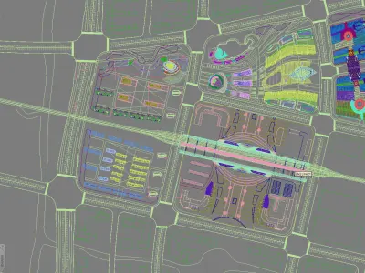 Architecture futuristic city in china 3D model purchase