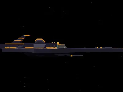 6 Sci-Fi Low Poly Ships with 5 Different Color Variations  Low-poly 3D model