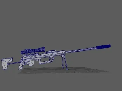 M247 Sniper Rifle 3D Model  High Detail Military Weapon 3D model