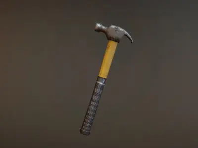 Hammer Low-poly 3D model 33