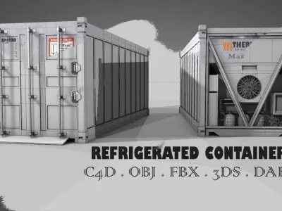 Refrigerated Shipping Container 3D model