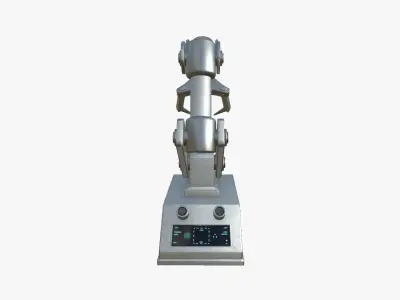 Robotic Hand A02 Bright Steel - Machinery Industrial Design Low-poly 3D model