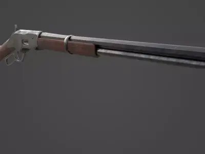 Winchester Rifle - Gameready Asset Low-poly 3D model