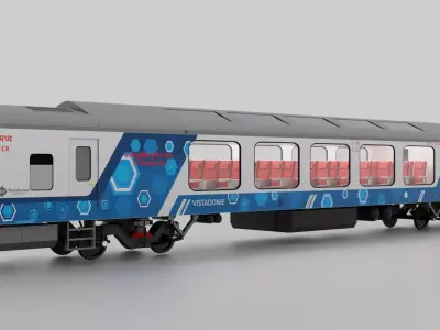 3D LHB Vistadome Coach Indian Railway 3D model
