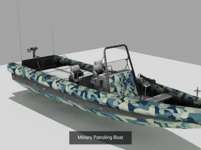 Patrolling Boats 3D Model Pack