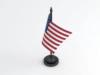 Table Flag United States 3D model