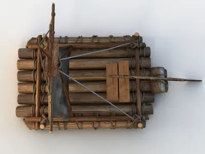 Raft stylized 3D model