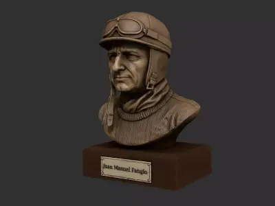Juan Manuel Fangio Bust 3D print model