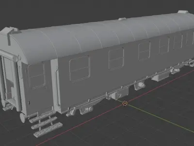 H0 1-87 scale Umbauwagen AB3yg 1st and 2nd class 3D print model