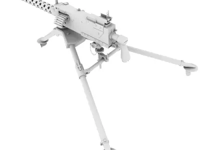 Browning M1919A4 3D model